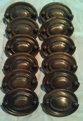 Antique Vintage Drawer Pull Set 12 Lot Vintage Furniture Knob Door