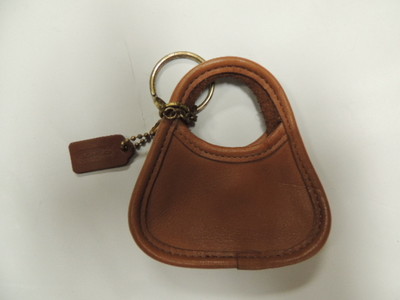 COACH Vintage Tan Leather Mini Leather Purse Keychain Super CUTE ...