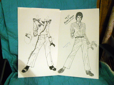 1984 MICHAEL JACKSON CUT OUT BY CHARLOTTE WHATEY CUT IT WITH MICHAEL ...