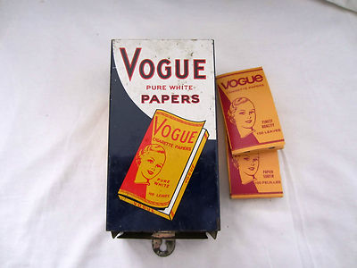 Vintage VOGUE Papers Cigarettes Metal Tin Holder/Safe w/2 Vogue Papers ...