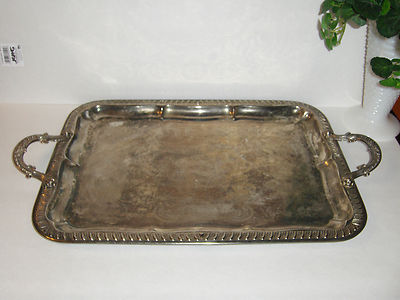 silver godinger platter ornate tray serving plate vintage completed status