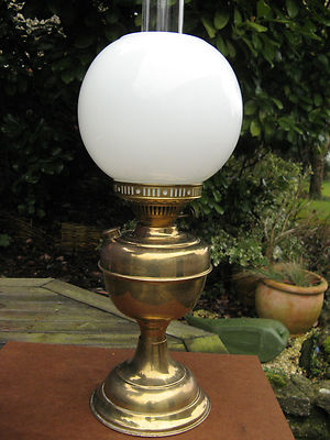 Antique Br Shs B Ham Veritas Duplex Oil Lamp With Globe Shade Antique Br Shs B Ham Veritas Duplex Oil Lamp With Globe Shade Gl Chimney