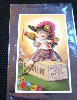 Pyles Pearline VICTORIAN TRADE CARD-JAMES PYLES PEARLINE WASHING,BOY RIDING SOAP BOX ...