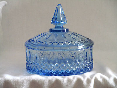 Vintage Ice Blue Depression Pressed Glass Candy Dish Lid Antique Guide Details Page - Vintage Blue Glass Candy Dish Vintage Ice Blue Depression Pressed Glass Candy Dish Lid Antique Guide Details Page - Vintage Blue Glass Candy Dish