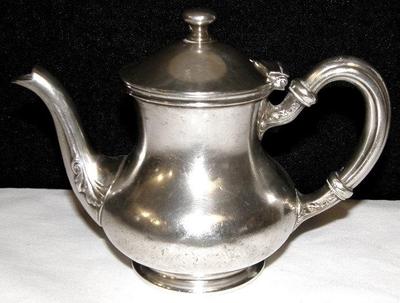 ANTIQUE R. WALLACE SILVERPLATE ONE CUP 8 OZ TEAPOT 0329 SILVER SOLDERED