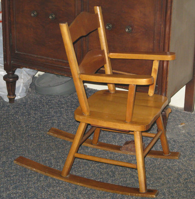 childs vintage rocking chair