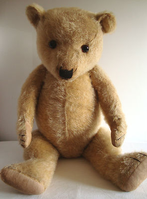 Antique vintage old LARGE early Chiltern Hugmee mohair teddy bear ...