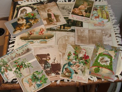 Twentyfive Early 1900s Christmas Postcards -- Antique Price Guide Details Page