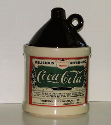(c) 1993 The Coca-Cola Co. Jug Shaped COCA COLA Cookie Jar -- Antique ...