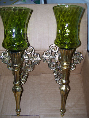 Vintage Home Interiors Metal Wall Sconces Decorative W