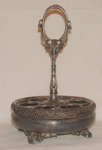 Victorian Antique Silverplate Footed Castor Holder For 6 Bottles Antique Price Guide Details Page