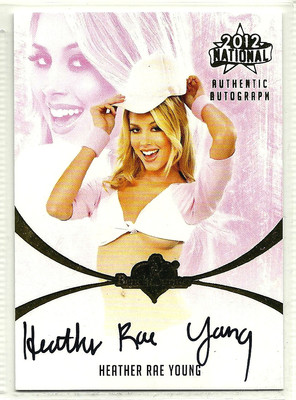 2012 BENCHWARMER NATIONAL HEATHER RAE YOUNG AUTO AUTOGRAPH PLAYBOY