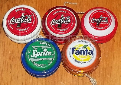 Delvis Vær tilfreds Revision Coca-Cola Yo Yo Russell # Lot of 5 Made in Philipines # Coke Fanta Sprite  -- Antique Price Guide Details Page