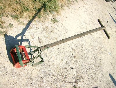 Vintage Antique Old Garden Hand Plow Push Cultivator Tiller Seed