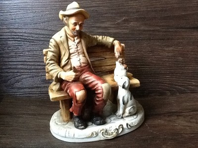 Vintage Capodimonte Figurine Tramp On Bench Antique Price Guide