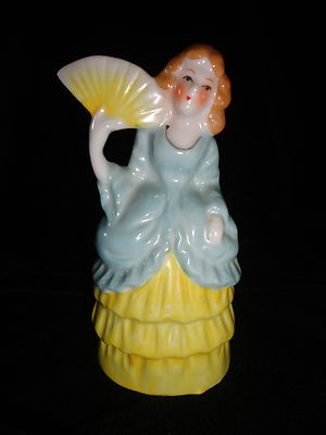 Lady PORCELAIN BELL FIGURINE WITH RED OCCUPIED JAPAN STAMPED ON INSIDE ...