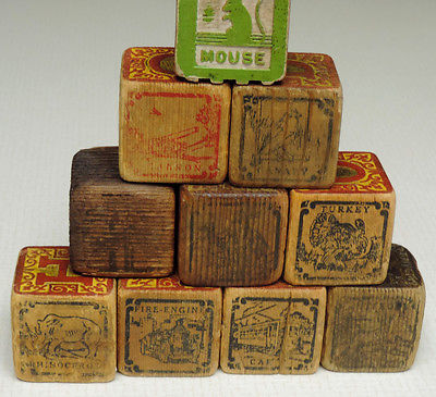 antique wooden blocks