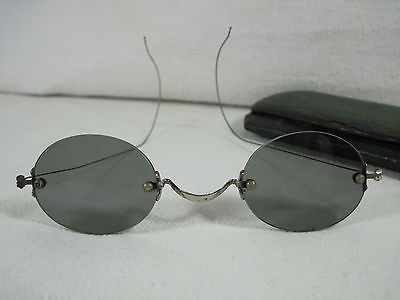 Antique Civil War Look Smoke Gray Tint Lens Sunglasses/Spectacles w ...