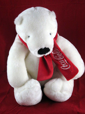 coca cola polar bear stuffed animal