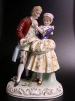 ART DECO NIPPON MORIYAMA DANCING LADY DANCER FIGURINE YELLOW DRESS-MARKED