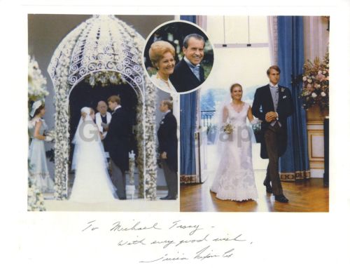 Tricia Nixon Cox Daughter Of Richard Nixon Autographed