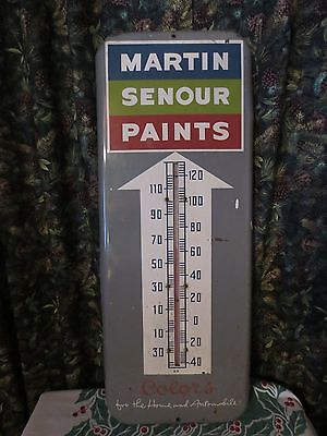 thermometer paints senour martin advertising guide vinatge nr tin 1960 completed race parts sign