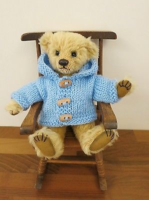 â™¥ TEDDY CLOTHES â™¥ new hand knitted duffle coat to suit a 7