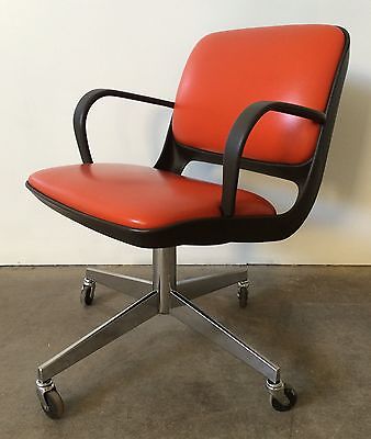 Vtg Steelcase Mcm Office Swivel Industrial Mod Desk Chair Metal