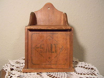 Vintage Wooden Salt Box Antique Price Guide Details Page Vintage Wooden Salt Box Antique