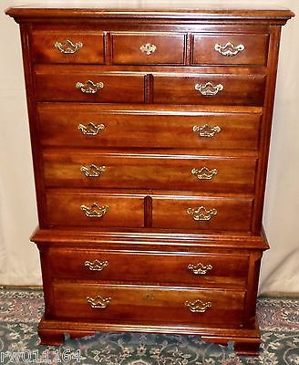 Vintage Thomasville Cherry Chest On Chest Dresser 7 Drawers