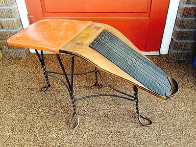 Antique Vintage Shoe Store Salesman S Fitting Stool Wooden Bench