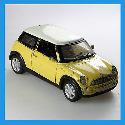rare vintage old MAISTO yellow Mini Cooper toy car 1:36 -- Antique ...