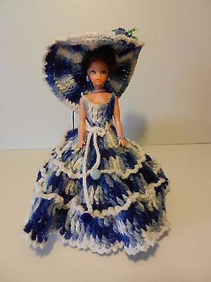 crochet doll toilet paper holder