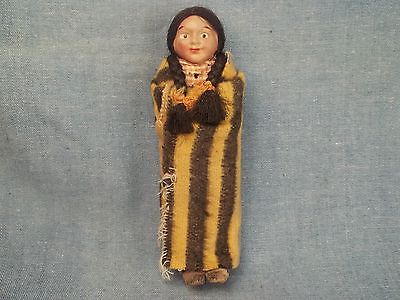 ORIGINAL VINTAGE OCCUPIED JAPAN AMERICAN INDIAN SQUAW DOLL WITH BLANKET ...