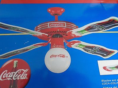New Old Stock Coca Cola Coke Downrod 44 Ceiling Fan 3 Speed