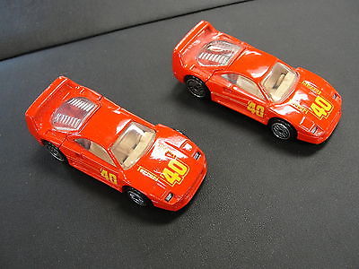 1988 Vintage Hotwheels Diecast Toy Cars Ferrari Red Pair ...