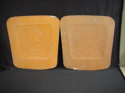 2 REPLACEMENT CHAIR SEAT LOT PRESSED PAPER LEATHER LOOK -- Antique 2 REPLACEMENT CHAIR SEAT LOT PRESSED PAPER LEATHER LOOK - 2 REPLACEMENT CHAIR SEAT LOT PRESSED PAPER LEATHER LOOK -- Antique