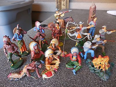 vintage cowboy and indian figures