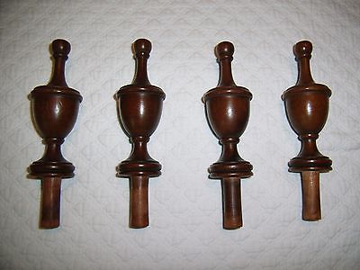 4 Mahogany Bed Post Finials Over 50 Yrs Old -- Antique ...