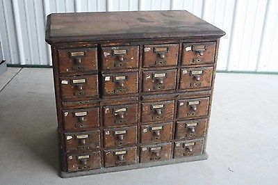 vintage 20 drawer library