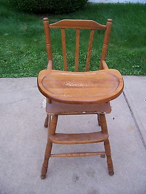 OAK HILL Vintage High Chair 1963. America, Medium Wood ...