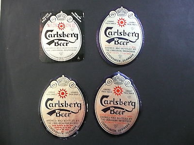 Denmark, Danmark, lot of 4 old Carlsberg Gold Beer labels -- Antique ...