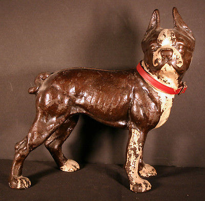 ANTIQUE HUBLEY CAST IRON BOSTON TERRIER DOORSTOP -- Antique Price ANTIQUE HUBLEY CAST IRON BOSTON TERRIER DOORSTOP - ANTIQUE HUBLEY CAST IRON BOSTON TERRIER DOORSTOP -- Antique Price