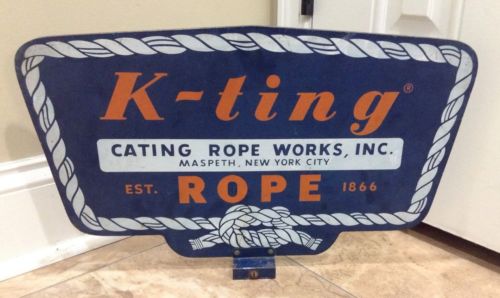 vintage cating rope works inc k ting rope advertising sign new york rope works inc
