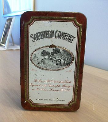 Vintage Southern Comfort Tin Box With 2 Empty Southern Comfort