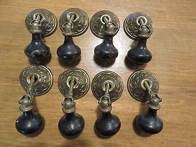 Victorian Drop Ebony Wood Drawer Pull Cabinets Cabinet Hardware