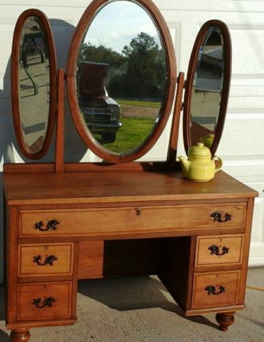 Antique Dresser Triple Mirror Can Be Used As A Vanity Nice For