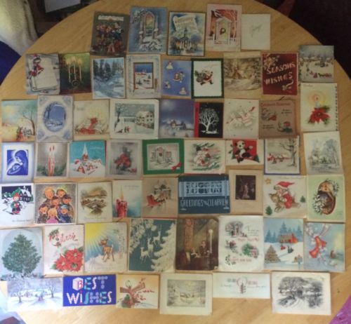 Antique Christmas Cards (Lot Of 50+) -- Antique Price Guide Details Page