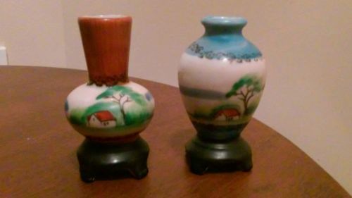 Miniature Vases H Kato Made In Occupied Japan Small Vintage