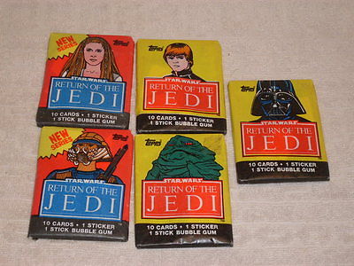 star wars return of the jedi trading cards